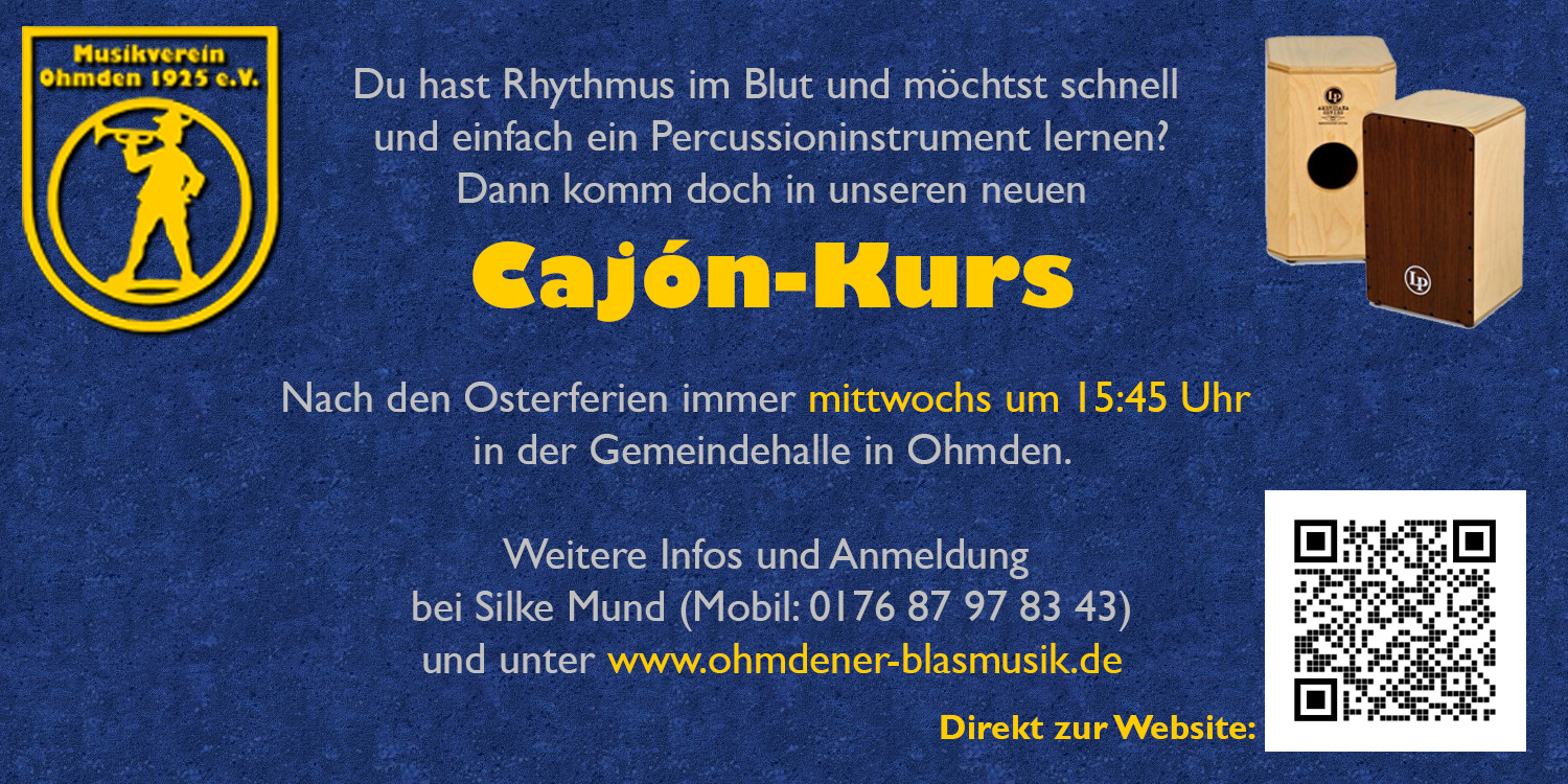 Neuer Cajón Kurs
